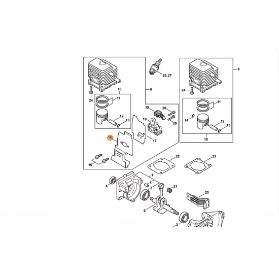 STIHL  Uszczelka tłumika wydechu spalin 4137 149 0600